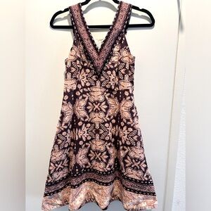 Maeve Anthropology women dress size 0p multicolor sleeveless dress floral print